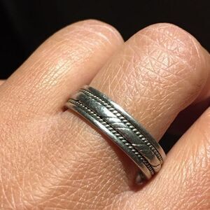 Novell platinum braided wedding band Ring